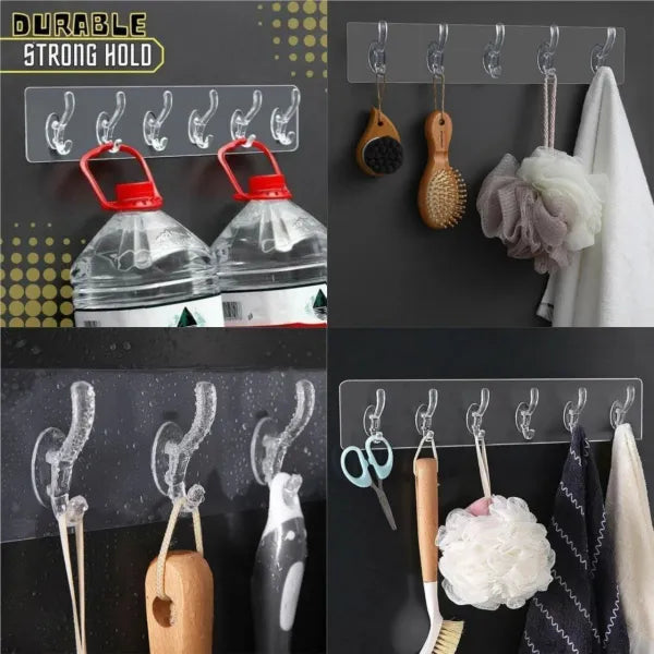 Self-Adhesive Wall Hooks (Multi-Purpose Organizer)