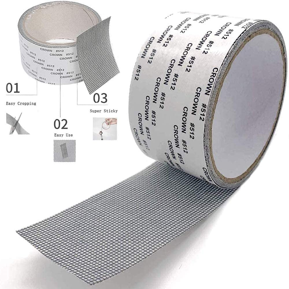 Window Screen Repair Tape (Fiberglass Mesh Patch Roll)